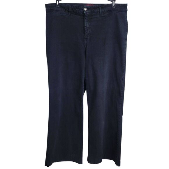NYDJ Womens Wide Leg Black Jeans Sz 18w - Picture 1 of 4